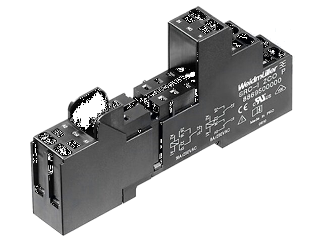 Socket; PIN: 8; 12A; 240VAC; op DIN-rail; veerklemmen; Serie: RCI Socket; PIN: 8; 12A; 240VAC; op DIN-rail; veerklemmen; Serie: RCI